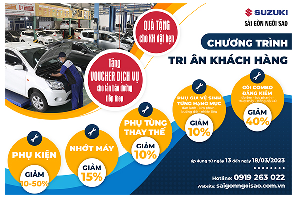 THÁNG 3-2023 CHƯƠNG TRÌNH TRI ÂN KHÁCH HÀNG