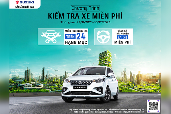 CHƯƠNG TRÌNH KIỂM TRA XE MIỄN PHÍ 2023 : TRI ÂN KHÁCH HÀNG - AN TÂM TRỌN VẸN
